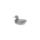 Silver Brass Duck Incense Stick Holder